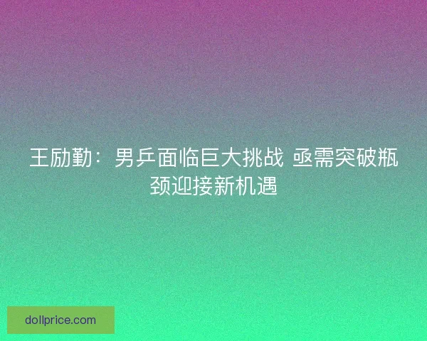 王励勤：男乒面临巨大挑战 亟需突破瓶颈迎接新机遇